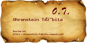 Ohrenstein Tábita névjegykártya